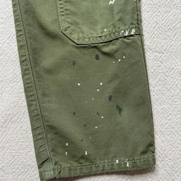 Veronica Beard Arya Jeans Paint Splash Clover Oliver Green Crop 25 - Picture 3 of 10